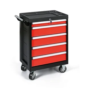 Szafka narzędziowa na kółkach, 5 szuflad, 965 x 664 x 464 mm - Wózki magazynowe - miniaturka - grafika 1