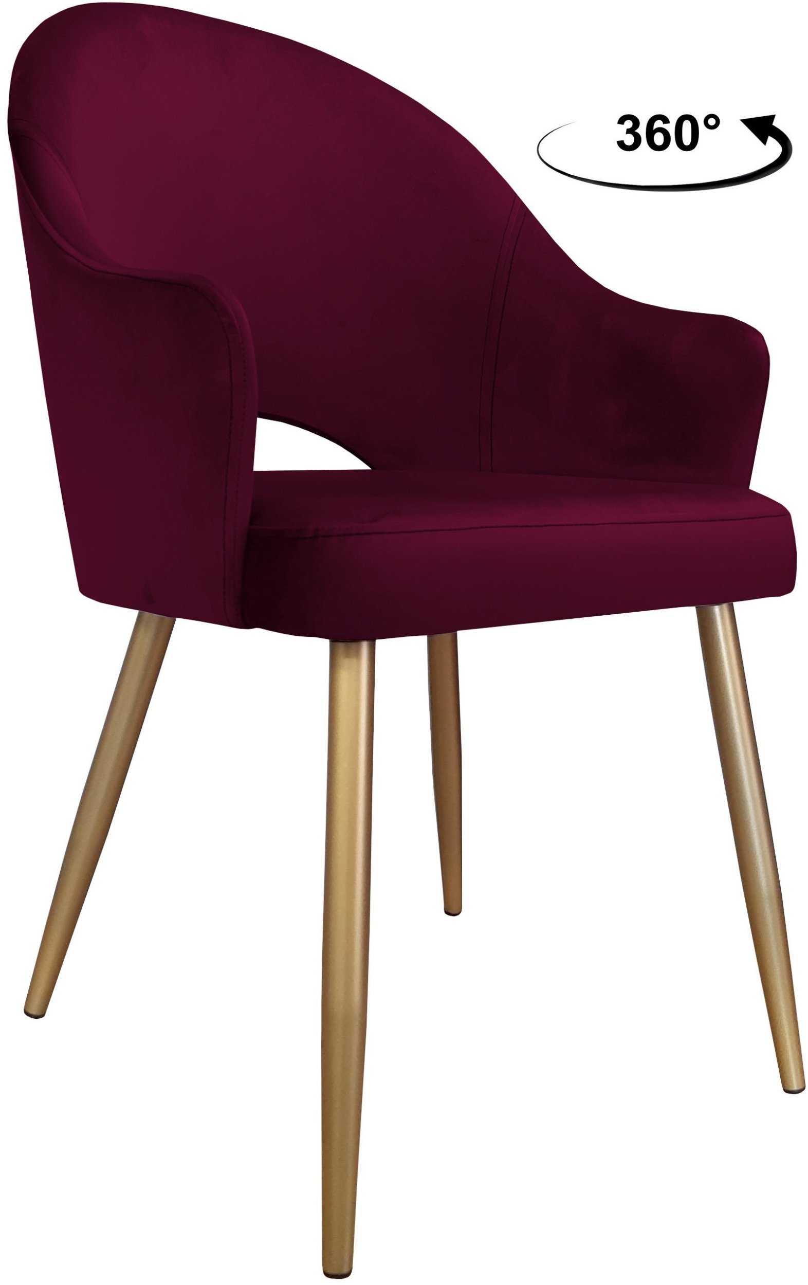 Krzesło obrotowe Velvet podstawa złota MG02