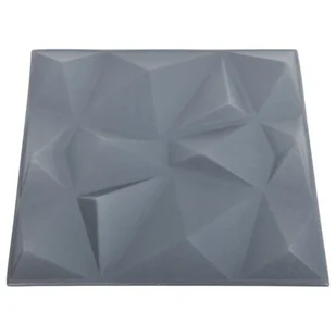 vidaXL Panele ścienne 3D, 24 szt., 50x50 cm, diamentowa szarość, 6 m² 150919 - Panele ścienne i boazeria - miniaturka - grafika 5