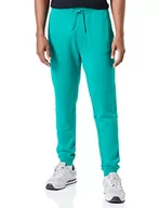 Spodenki męskie - BOSS Męskie spodnie dresowe Sestart bawełna frotte z naszywką z logo, Średni zielony 312, 3XL - miniaturka - grafika 1