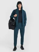 Spodnie sportowe męskie - 4F Spodnie treningowe szybkoschnące męskie - granatowe 3XL - miniaturka - grafika 1