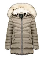 Kurtki damskie - Maison Montaigne Parka "Destimai" w kolorze szarobrązowym - miniaturka - grafika 1