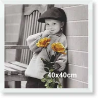 Ramki na zdjęcia - Rama aluminiowa 40x40cm biała - AL11 / ARTVIC - miniaturka - grafika 1