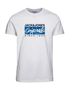Koszulki męskie - Jack&Jones T-Shirt 12232649 Biały Standard Fit - grafika 1