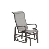 Fotele i krzesła ogrodowe - Beliani Krzesło ogrodowe bujane brązowe BORGIO - miniaturka - grafika 1