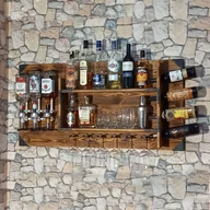 Półki do kuchni - Półka ścienna na alkohol z 3 nalewakami, Organizer - miniaturka - grafika 1
