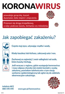 DD023 INSTRUKCJA ZAPOBIEGANIA ZAKAŻENIA KORONAWIRUSEM SARS-COV-2, PN - PŁYTA PCV 1MM; (245X350MM) - Instrukcje stanowiskowe BHP - miniaturka - grafika 1