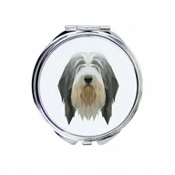 Lusterka do makijażu - Bearded Collie Lusterko składane Pies geometryczny - miniaturka - grafika 1