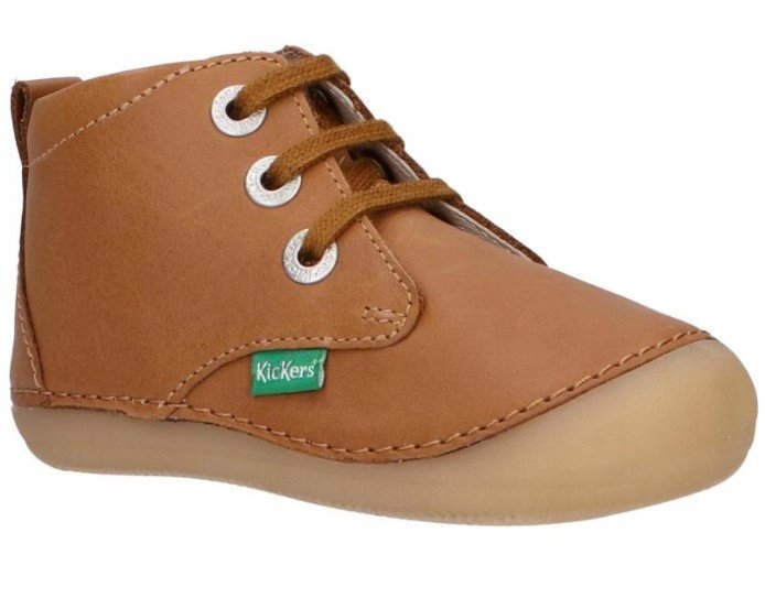 KICKERS PÓŁBUTY DZIECIĘCE SKÓRZANE BRĄZOWE 24 1Ż7H