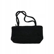 Torebki damskie - Mała czarna pleniona torebka damska THESAK - miniaturka - grafika 1