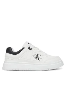 Calvin Klein Jeans Sneakersy Low Cut Lace-Up Sneaker V3X9-82090-1355 M Biały - Buty dla chłopców - miniaturka - grafika 1