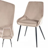 Krzesła - Krzesło do jadalni Cobe Velvet ciemny beż Signal - miniaturka - grafika 1
