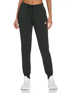 Spodnie damskie - Adidas Damskie spodnie Essentials French Terry Logo czarny czarny/biały XS GM5526 - grafika 1