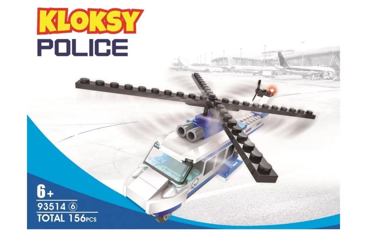 Klocki Kloksy Policja helikopter 156 elementów