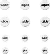 Gadżety dla graczy - Pulsar Superglide 2 Glass Skates Dots Universal 6mm+9mm Baltas Balti Pakaitiniai Pelė Feet - miniaturka - grafika 1