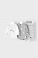 Komplety dla niemowląt - Mayoral Newborn dres niemowlęcy kolor szary - miniaturka - grafika 1