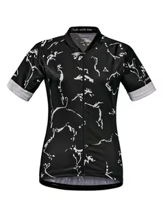 Koszulki sportowe damskie - Schöffel Koszulka kolarska "Vertine" w kolorze czarnym - grafika 1