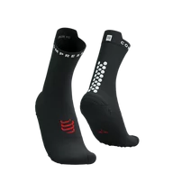 Skarpetki sportowe męskie - COMPRESSPORT Skarpetki do biegania wysokie ProRacing Socks V4 black/white - miniaturka - grafika 1