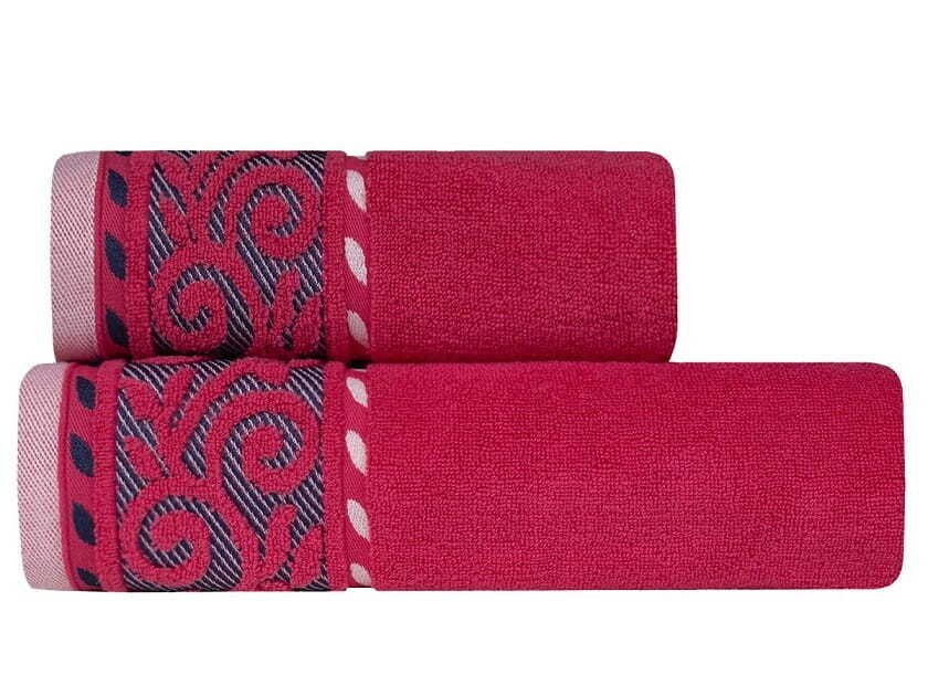 Ręcznik, elegancki ręcznik bawełniany Victoria 50x90cm fuksja