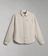 Koszule męskie - camicie uomo napapijri g-creton np0a4h1c n90 beige silver - miniaturka - grafika 1