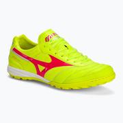 Piłka nożna - Buty piłkarskie męskie Mizuno Morelia Sala Elite TF safety yellow/fiery coral 2/galaxy silver - miniaturka - grafika 1