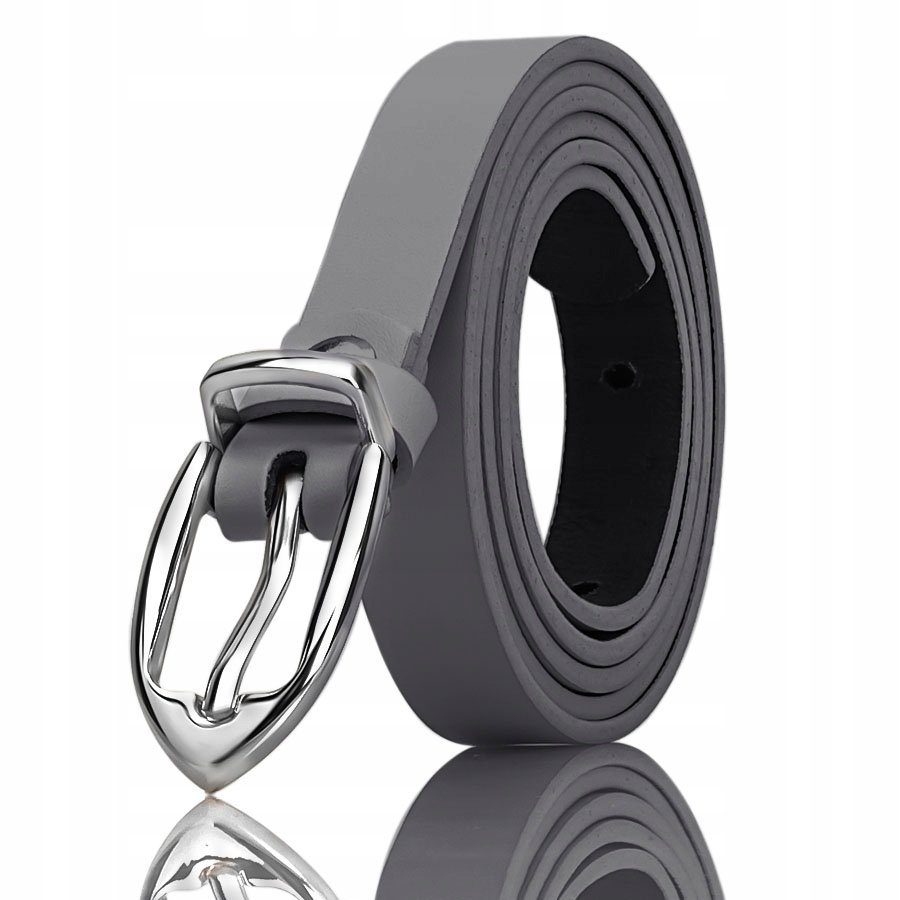 PASEK damski SKORZANY szary DO TUNIKI Gracio