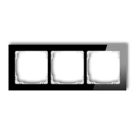 Klawisze i ramki - Czarna/biała ramka potrójna 12-0-DRS-3 DECO KARLIK - miniaturka - grafika 1