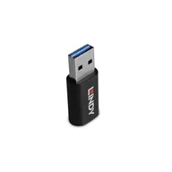 Adaptery i przejściówki - Lindy 71264 zmieniacz płci / kabli USB Type A USB Type C Czarny 71264 - miniaturka - grafika 1