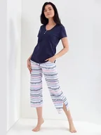 Piżamy damskie - Cana Piżama 116 XXXL Granatowy w Paski - miniaturka - grafika 1