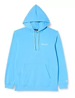Bluzy męskie - Champion Męska bluza z kapturem Legacy American Classics Heavy Powerblend Terry z małym logo, Azure, S - miniaturka - grafika 1
