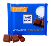 Czekolada - Ritter Sport, czekolada mleczna bez laktozy, pełne mleko, 100g - miniaturka - grafika 1