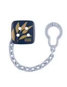 Akcesoria do smoczków - Canpol Babies Łańcuszek do smoczka Gold niebieski - miniaturka - grafika 1