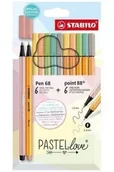 Cienkopisy - Cienkopis Point 88 Flam Pen 68 pastellove 12szt - Stabilo - miniaturka - grafika 1