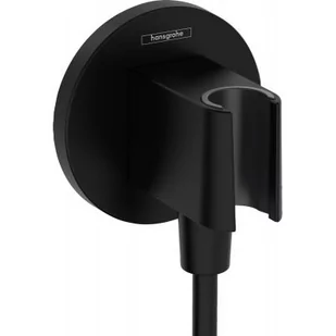 Hansgrohe FixFit S przyłącze kątowe z uchwytem prysznicowym czarny mat 26888670 - Akcesoria do armatury i ceramiki - miniaturka - grafika 1