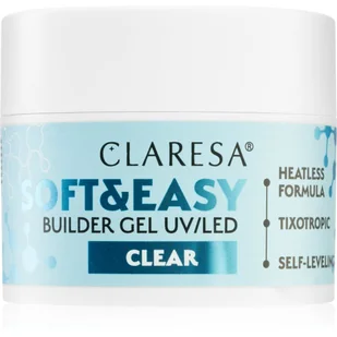 Claresa - Żel budujący SOFT&EASY builder gel clear 45g - Żele do paznokci - miniaturka - grafika 1