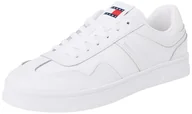 Koszulki i topy damskie - TOMMY JEANS Damska koszulka ze skóry Greenwich Low Top, biała (biała), 3,5 UK, biały, 36 EU - miniaturka - grafika 1
