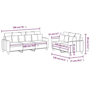 2-częściowy komplet wypoczynkowy, obity tkaniną, czarna - Sofy i kanapy - miniaturka - grafika 8
