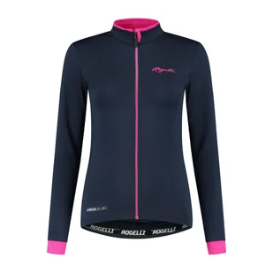 Koszulka rowerowa damska Rogelli ESSENTIAL z długim rękawem, ocieplana - Bluzy na rower - miniaturka - grafika 1