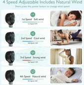 Akcesoria do wózków - Momcozy PORTABLE STROLLER FAN BLACK - miniaturka - grafika 1