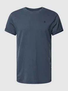 T-shirt z detalem z logo - Koszulki męskie - miniaturka - grafika 1