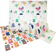 Maty piankowe - MATA EDUKACYJNA Mata Piankowa Składana Dla Dzieci DWUSTRONNA DUŻA 180x200cm - miniaturka - grafika 1