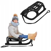 Sanki i ślizgacze - SANKI DZIECIĘCE TRADYCYJNE NA PŁOZACH OLAF CZARNE - miniaturka - grafika 1