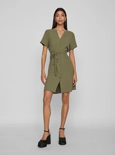 Vila Sukienka w kolorze khaki - Sukienki - miniaturka - grafika 1