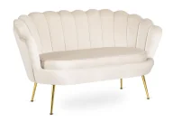 Sofy i kanapy - Kremowa dwuosobowa sofa glamour do salonu Valeria - miniaturka - grafika 1