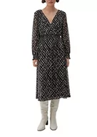 Sukienki - s.Oliver BLACK LABEL Sukienka damska, szara/czarna, 36 - miniaturka - grafika 1