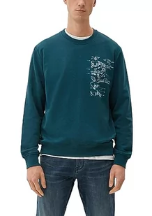s.Oliver bluza męska długi rękaw, Niebieski zielony, 3XL - Bluzy męskie - miniaturka - grafika 1