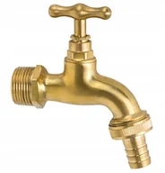 Zawory i kraniki - Diamond zawór wypływowy ze złączką do węża 1/2", żółty polerowany ART.206-1/2.Y - miniaturka - grafika 1