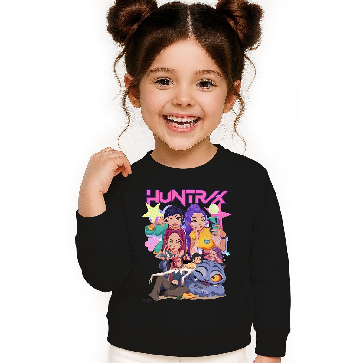 BLUZA DZIECIĘCA KPOP DEMON HUNTERS HUNTRIX 104 BAWEŁNIANA JAKOŚĆ