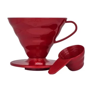 Hario plastikowy Drip V60-02 Czerwony VD-02R - Pozostałe akcesoria kuchenne - miniaturka - grafika 2