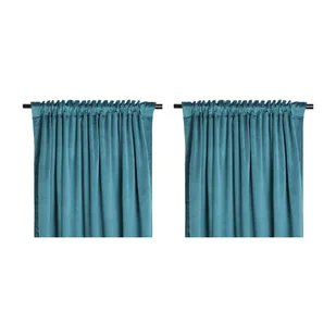 HOMLA Zestaw 2x ZASŁONA B2 ZIENNA WELWETOWA CIEMNOZIELONA ZACIEMNIAJĄCA ESSENTIALS 140x250 cm - Zasłony - miniaturka - grafika 1